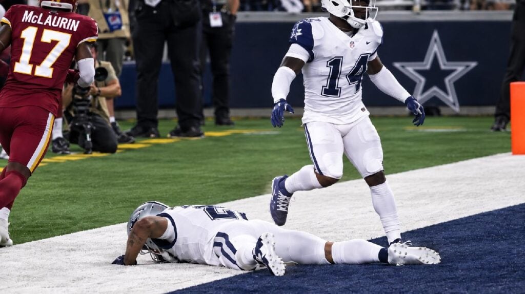 Cobie Durant about to take a cleet from Markquese Bell - screenshot