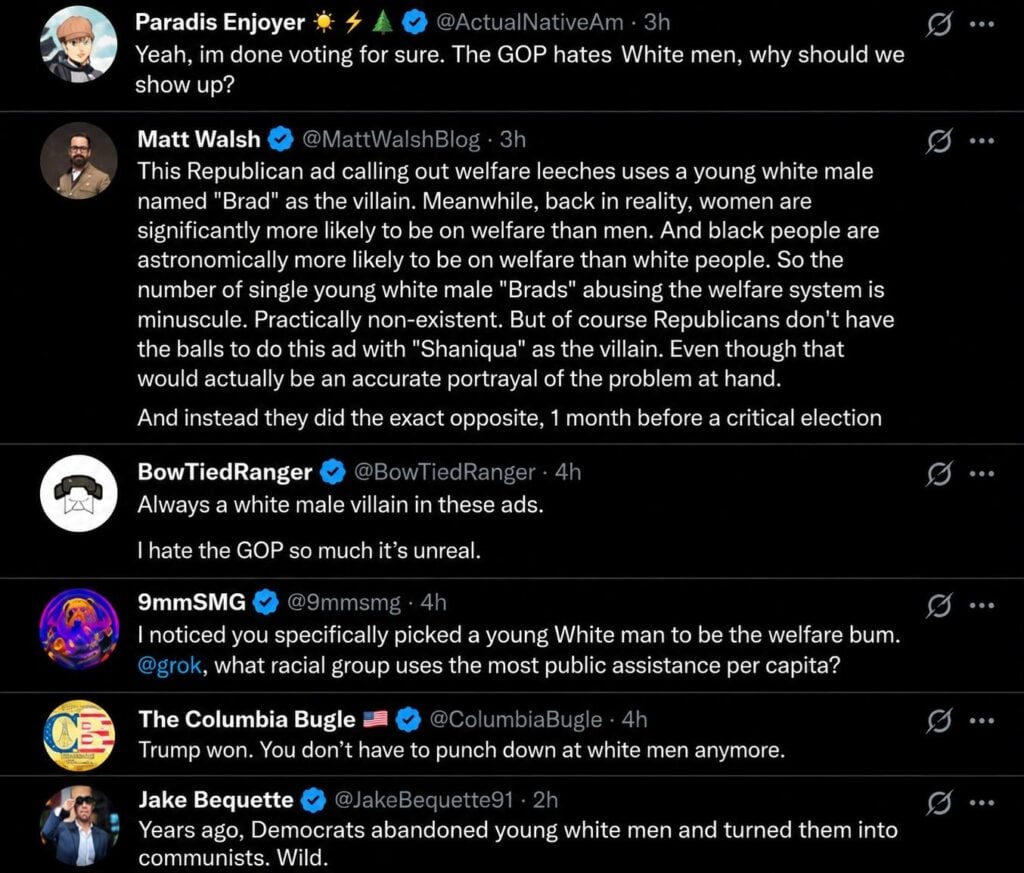 Matt Walsh and other reactions to 'Brad' ad - screenshot