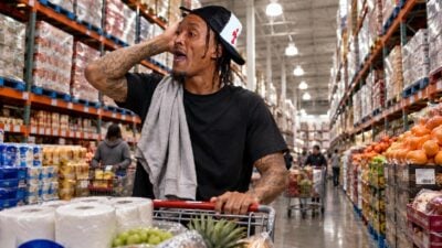 Michael Beasley overwhelmed while shopping at Costco - via eurAI