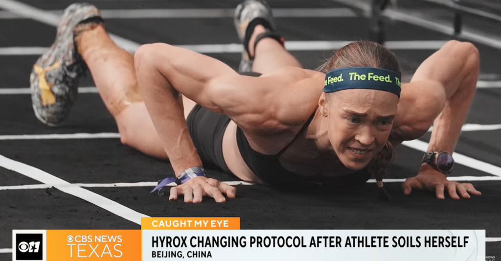 athlete soils herself during competition