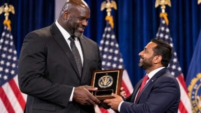 Shaquille O'Neal and Kash Patel - via eurAI