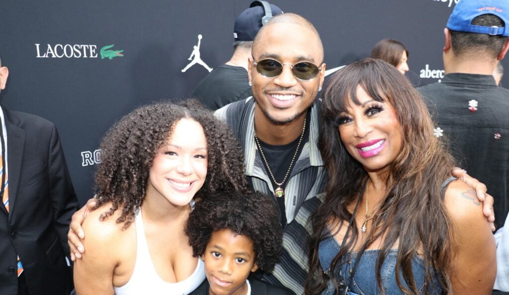 Trey Songz, Cara Colon, Jazmyn Summers with son Noah (photo by Se7en of Revenue Entertainment)