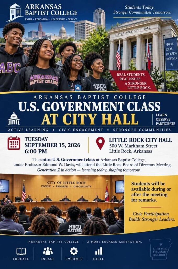 US government class at Little Rock City Hall