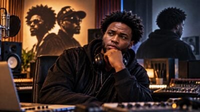 oung Black rapper-producer (Ovrkast) seated inside a modern recording studio - via eurAI.jpg