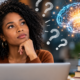 conceptual editorial illustration of intelligence, curiosity, and critical thinking