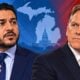 Abdul El-Sayed and Mike Rogers - editorial illustration via eurAI
