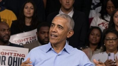 Barack Obama (stumping for Dems in Ohio) - screenshot