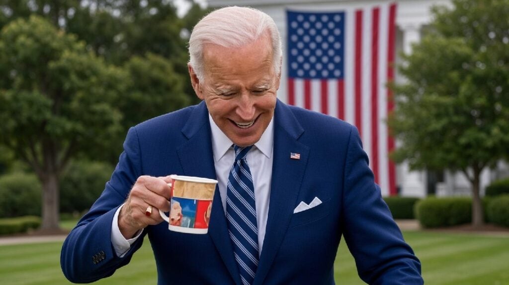 Biden laughs as Obama Tricks Trump - screenshot