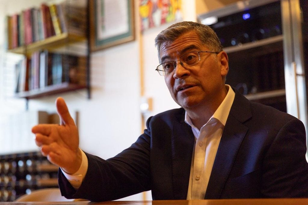 California gubernatorial candidate Xavier Becerra speaks with Black media journalists - CBM photo by Maxim Elramsisy