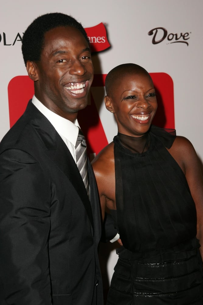 Isaiah Washington and wife Jenisa at TV Guide event