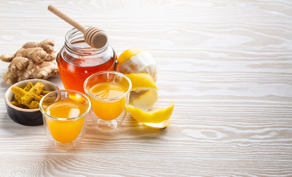 Turmeric lemon honey beverage
