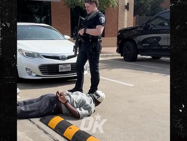 Dez Bryant (handcuffed and on the ground) - screenshot