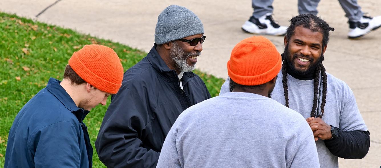 Diddy on Fort Dix Prison yard - via TMZ