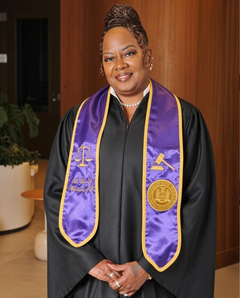 Dr Tara S Merchant - in a judge's robe