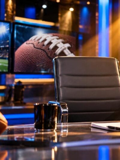 Empty football television studio symbolizes Tony Dungy's NBC Sports departure - via eurAI