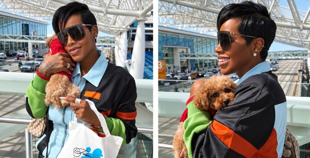 Fantasia and poodle - via Instagram @fantasia