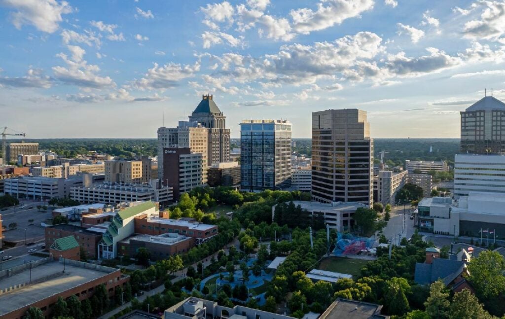 Greensboro skyline