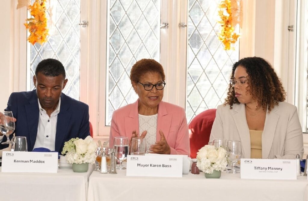 LA Black media Breakfast - Kerman Maddox Mayor Karen Bass and Tiffany Massey