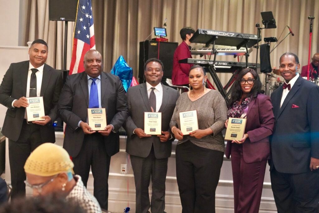 NFDC Lifetime Members John McKinney Kevin D Kinsey Tyron Turner Tiffany Quarles Valerie Chaney and Pres Mike Davis Oct 24 2026 Photo courtesy of NFDC
