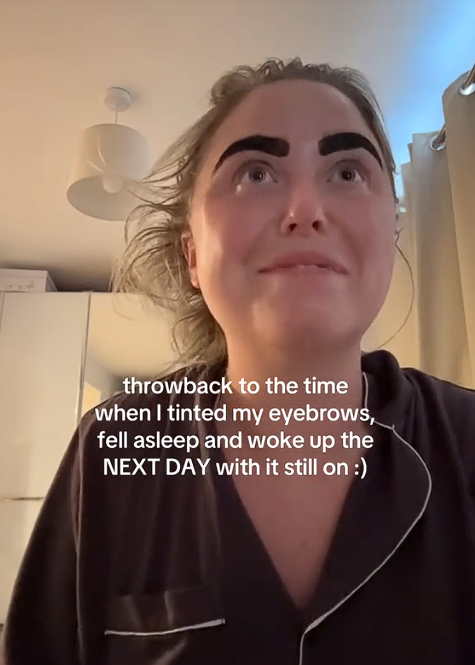TikToker's Eyebrow Tint Fail