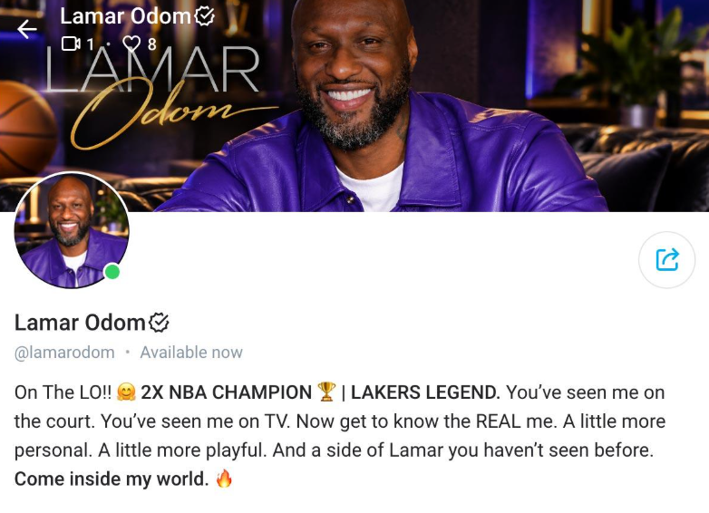 Lamar Odom Joins OnlyFans, Promising Fans a Side of Him 'You Haven't Seen Before'