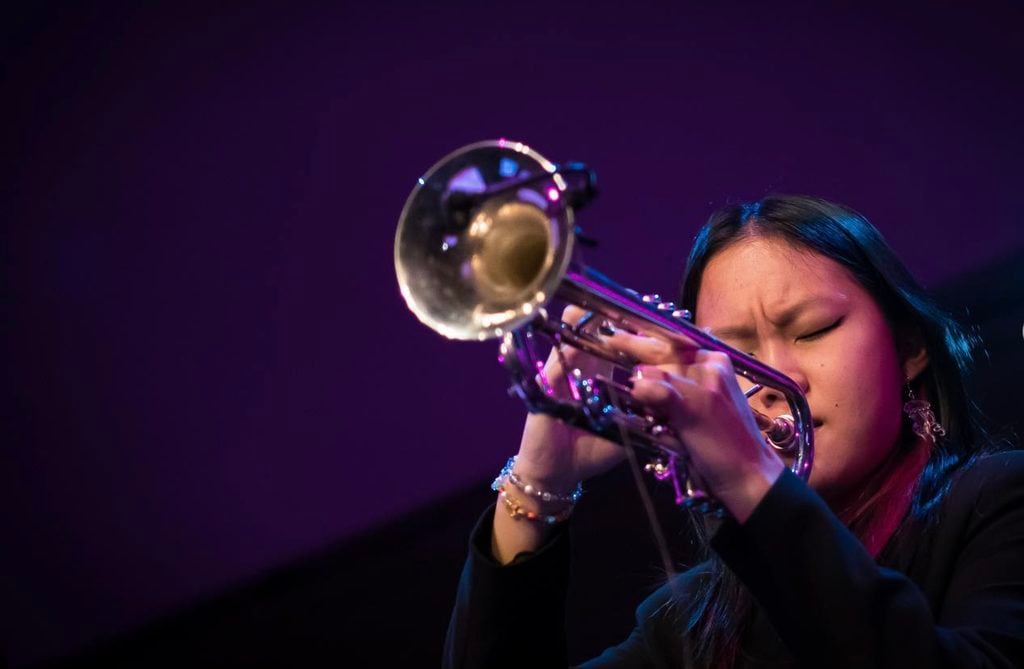 Skylar Tang is pure jazz perfection as the opening act and featured performer with the Joshua Redman Quartet at The Wallis in Beverly Hills. Sept. 2026.  Photo: The Wallis.