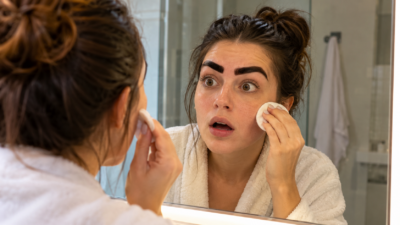 TikToker's Eyebrow Tint Fail